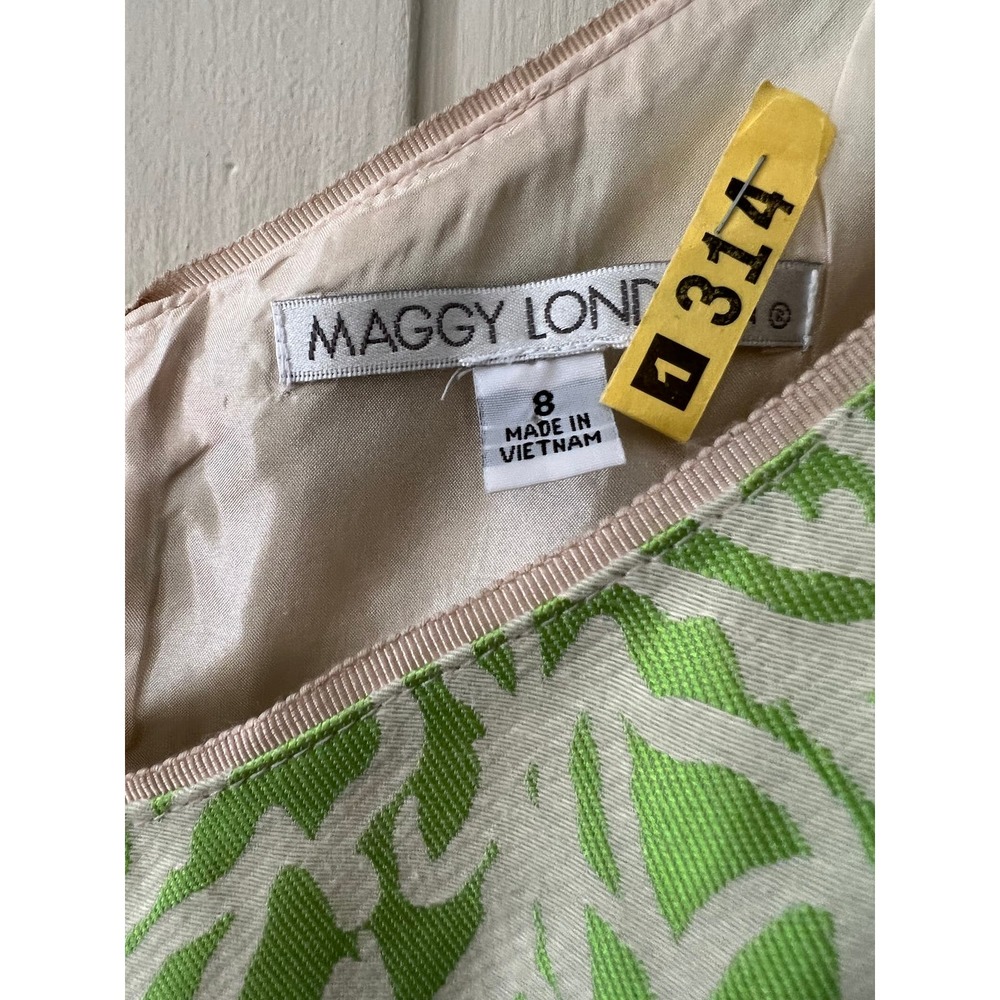 Maggy London Grass green print sheath dress - Picture 4 of 5